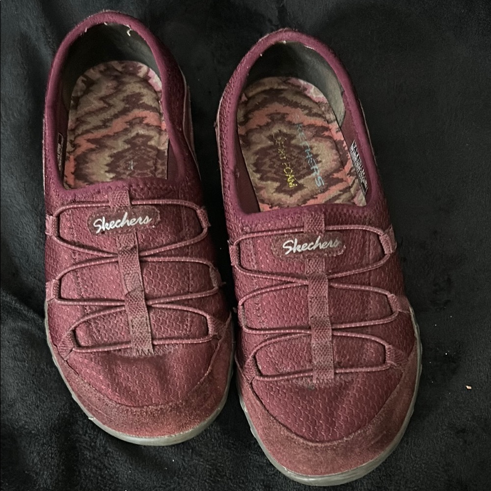 Skechers Red Sneakers with Velcro Straps